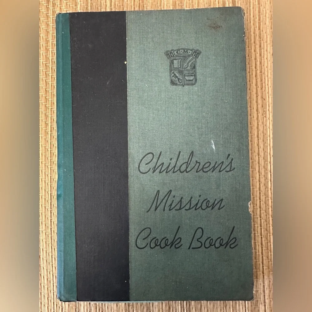 Childrens Mission Cook Book 1937 Hardcover Canton OH. Includes correction insert